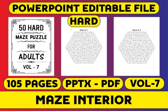 50 Hard Adult Maze Puzzle Interior Vo-7: A Challenging and Engaging Resource for Adults