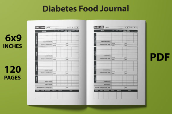 Diabetes Food Journal for KDP Publishing