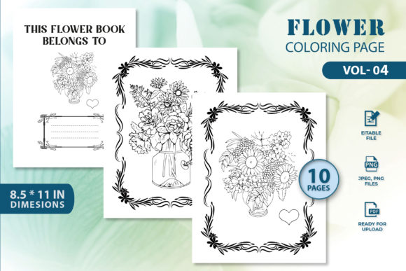 Exploring the Versatility of Flower Coloring Page Vol-04