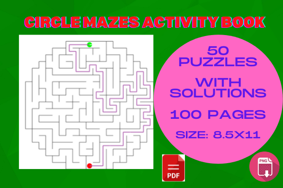 KDP 50 Circle Maze Puzzles Activity: A Versatile Tool for Your Creative Projects