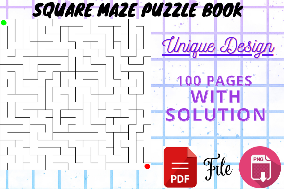 Square Maze Activity Interior for Kids: A Fun and Educational Puzzle Book
