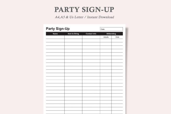 Streamline Your Events with Party Sign-up and Classroom Sign-in Sheets
