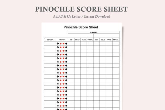 Understanding and Utilizing a Pinochle Game Score Sheet